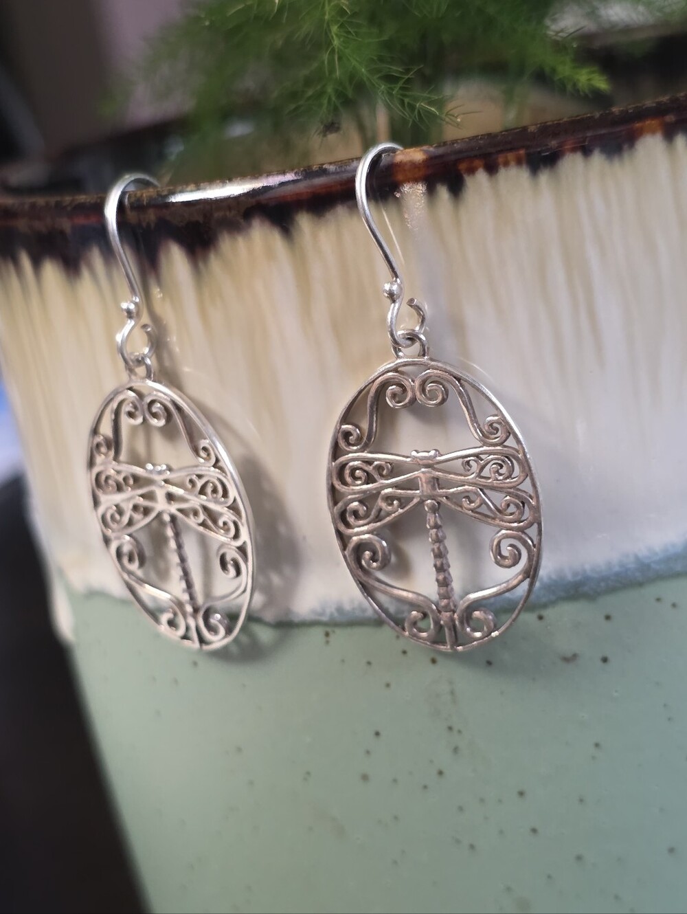 925 Silver Dragonfly Earrings